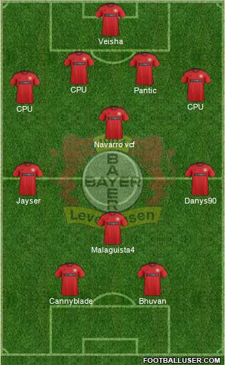 Bayer 04 Leverkusen Formation 2013