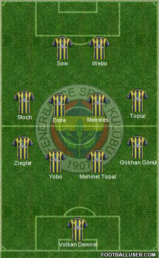 Fenerbahçe SK Formation 2013