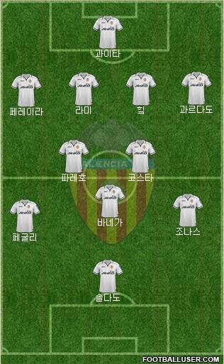 Valencia C.F., S.A.D. Formation 2013