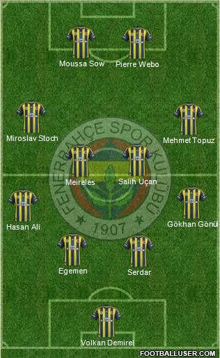 Fenerbahçe SK Formation 2013