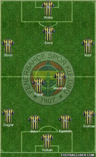 Fenerbahçe SK Formation 2013