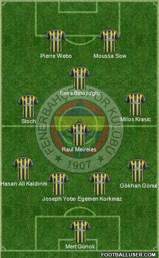 Fenerbahçe SK Formation 2013