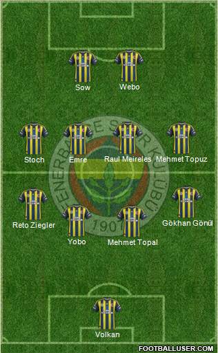 Fenerbahçe SK Formation 2013