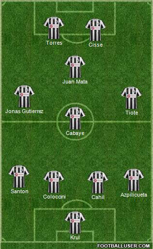Newcastle United Formation 2013