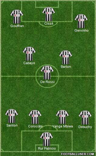 Newcastle United Formation 2013