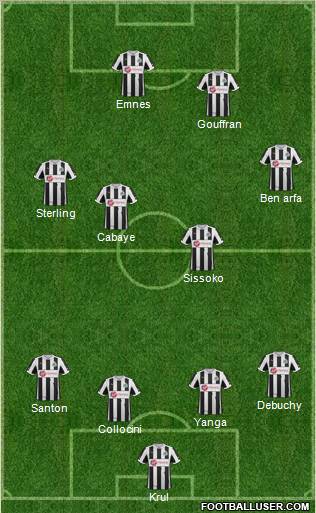 Newcastle United Formation 2013