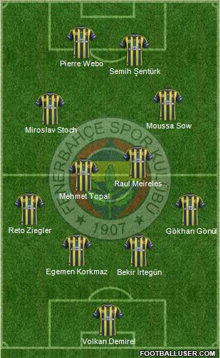 Fenerbahçe SK Formation 2013