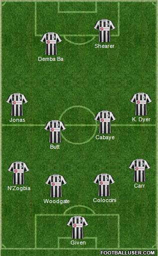 Newcastle United Formation 2013