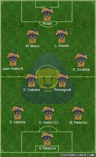Club de Fútbol Universidad Formation 2013