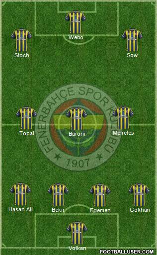 Fenerbahçe SK Formation 2013