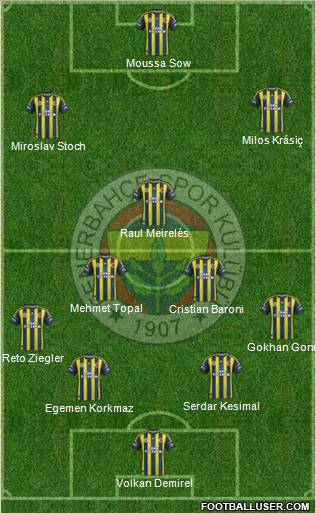 Fenerbahçe SK Formation 2013