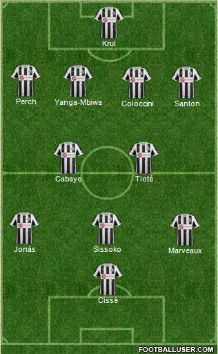 Newcastle United Formation 2013