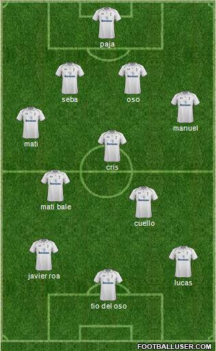 Tottenham Hotspur Formation 2013
