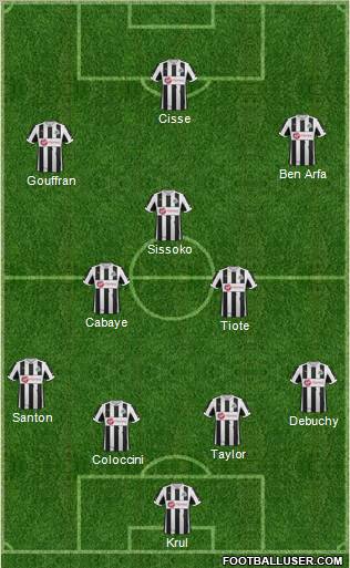 Newcastle United Formation 2013