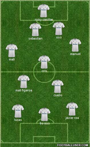 Tottenham Hotspur Formation 2013