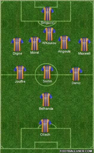 Mansfield Town 5-4-1 football formation