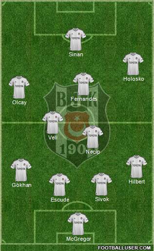 Besiktas JK Formation 2013