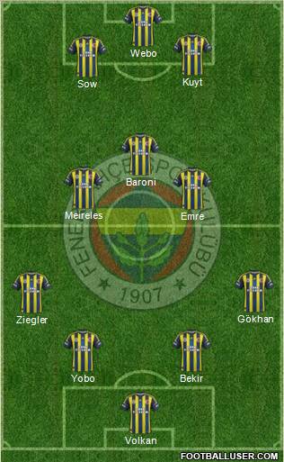 Fenerbahçe SK Formation 2013