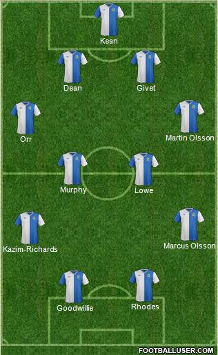 Blackburn Rovers Formation 2013
