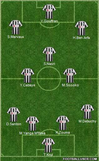 Newcastle United Formation 2013