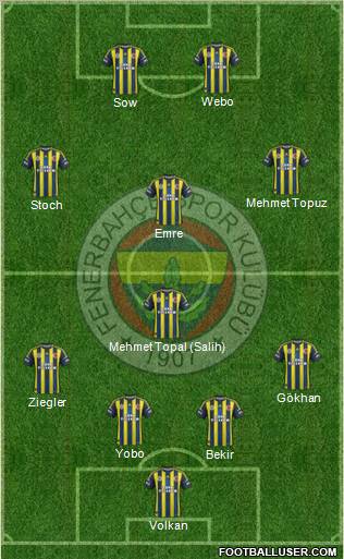 Fenerbahçe SK Formation 2013