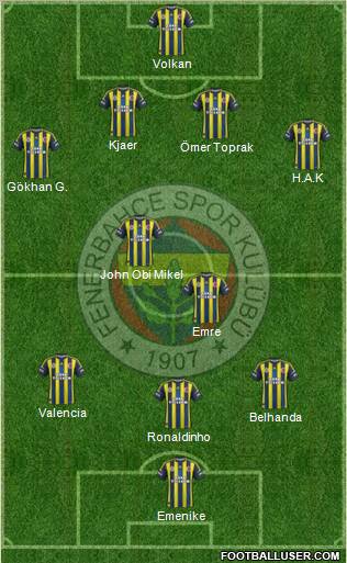 Fenerbahçe SK Formation 2013