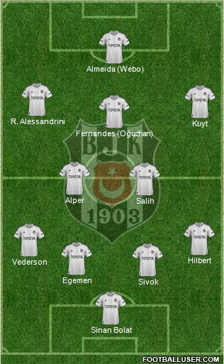 Besiktas JK Formation 2013