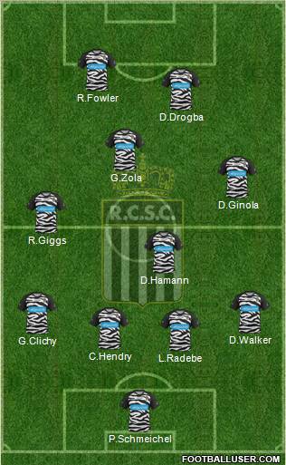 Sporting du Pays de Charleroi 4-4-2 football formation