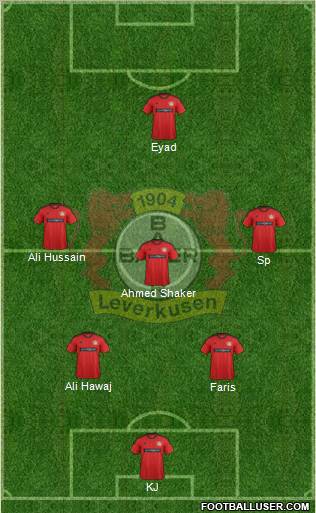 Bayer 04 Leverkusen Formation 2013