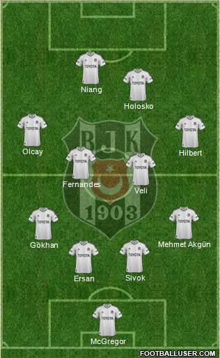 Besiktas JK Formation 2013