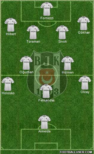 Besiktas JK Formation 2013