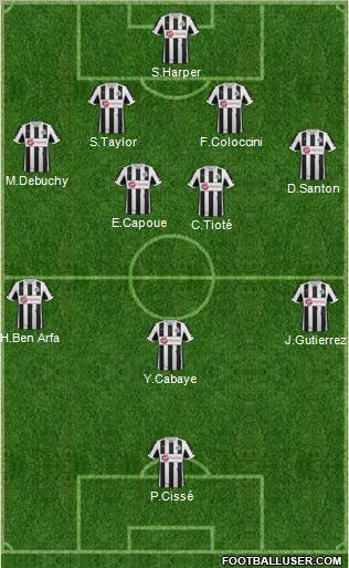 Newcastle United Formation 2013