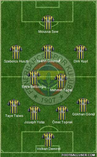 Fenerbahçe SK Formation 2013