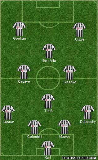 Newcastle United Formation 2013