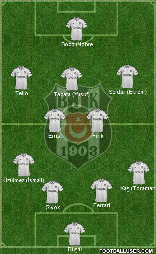 Besiktas JK Formation 2013