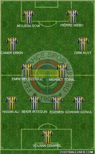 Fenerbahçe SK Formation 2013