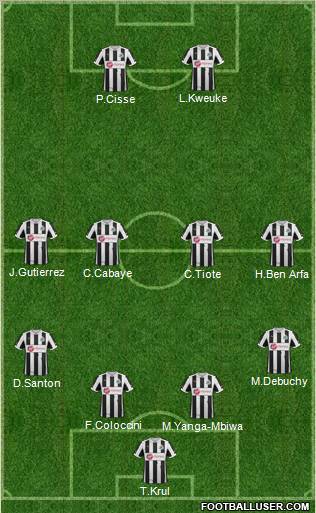 Newcastle United Formation 2013