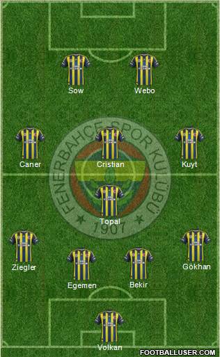 Fenerbahçe SK Formation 2013