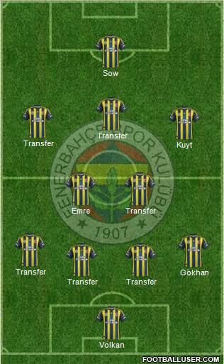 Fenerbahçe SK Formation 2013