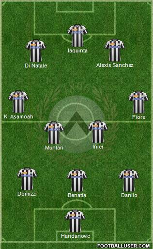 Udinese Formation 2013