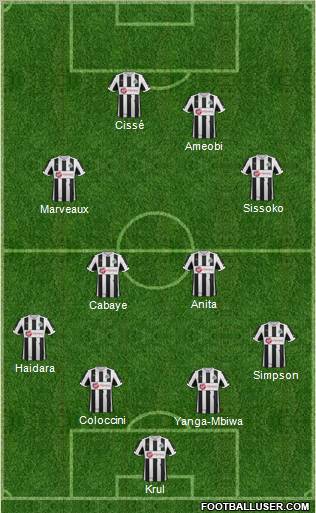 Newcastle United Formation 2013