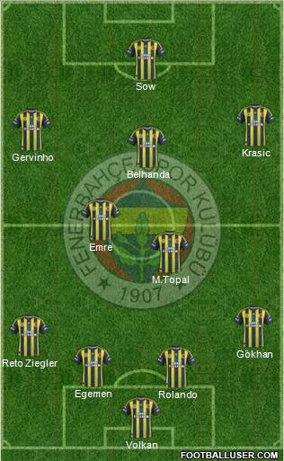 Fenerbahçe SK Formation 2013