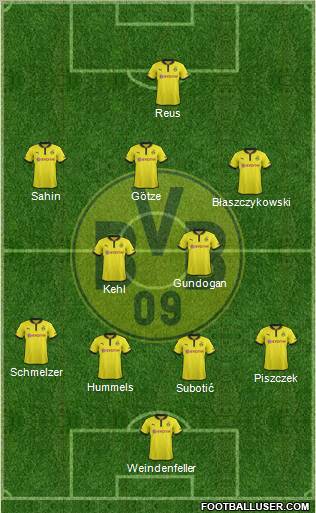 Borussia Dortmund Formation 2013