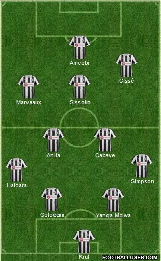 Newcastle United Formation 2013