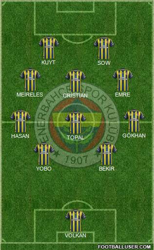 Fenerbahçe SK Formation 2013
