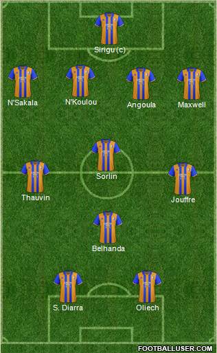 Mansfield Town 4-4-2 football formation