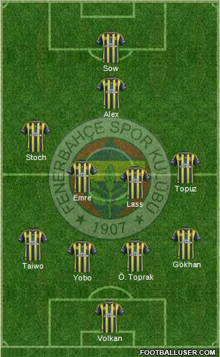 Fenerbahçe SK Formation 2013
