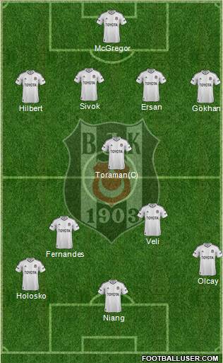 Besiktas JK Formation 2013