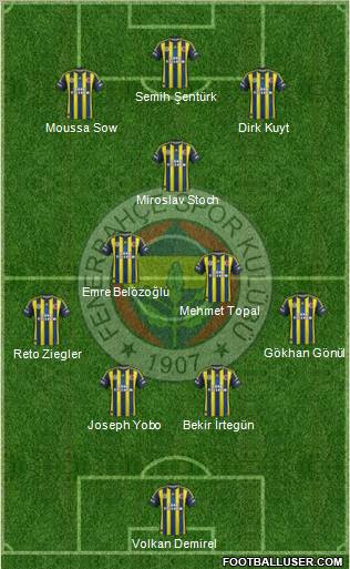 Fenerbahçe SK Formation 2013