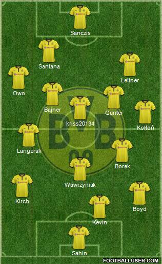 Borussia Dortmund Formation 2013